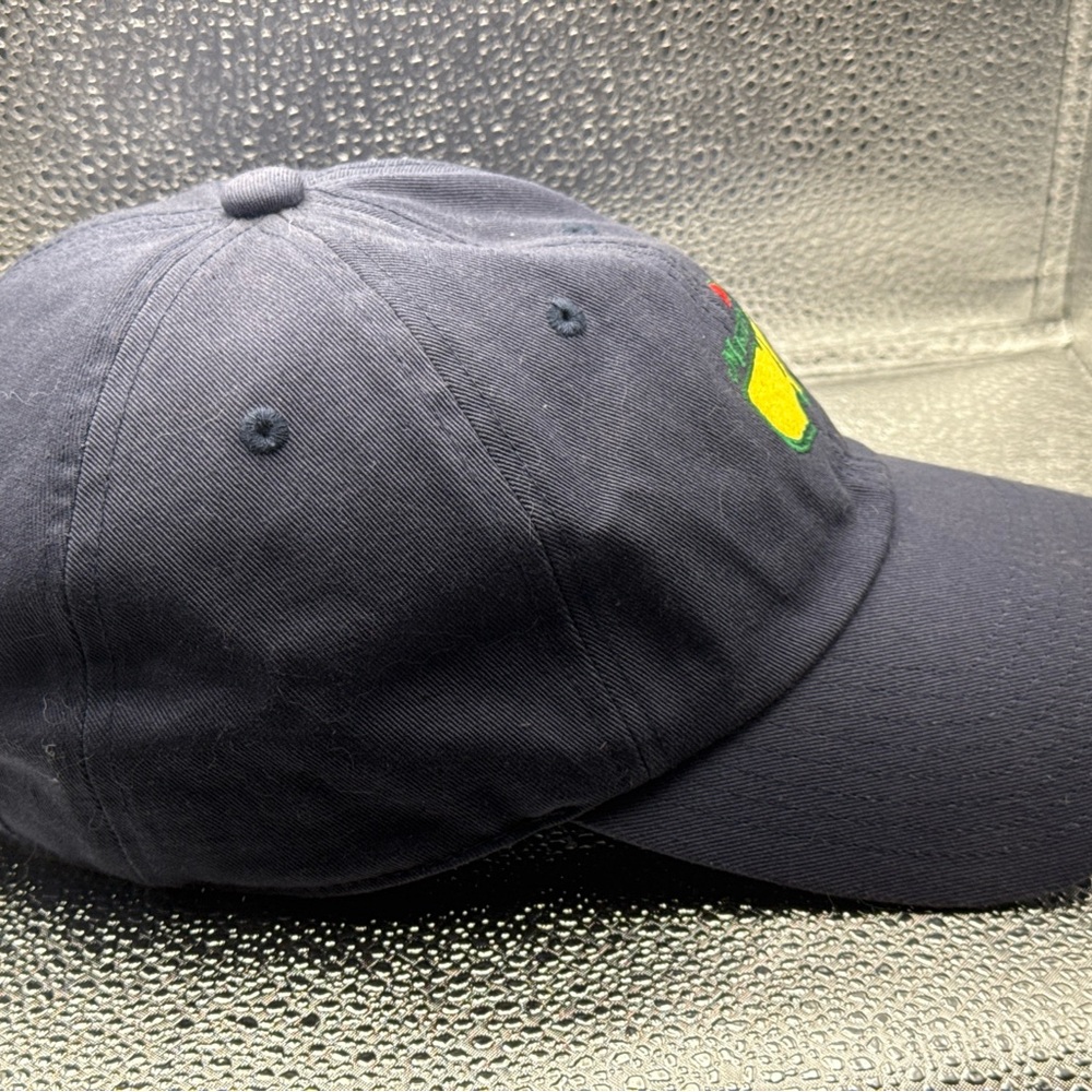 Golf Masters Navy Golf Logo Adjustable Hat with Yellow & Green Embroidery - Picture 5 of 7